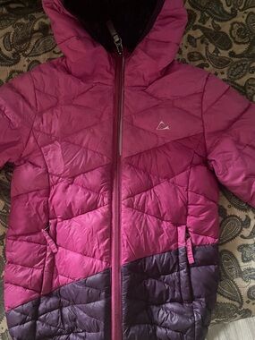 Paradox Kids Puffer Jacket in Pink and Purple - Lightweight Hooded Coat